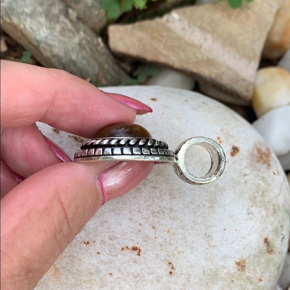 Premier Designs Silver-tone & Tigers Eye Pendant - Picture 7 of 11